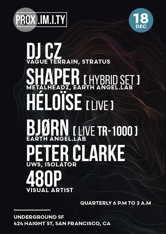 Artwork for PROX. DJ CZ, Shaper, Héloïse, Bjørne, Peter Clarke, 480P